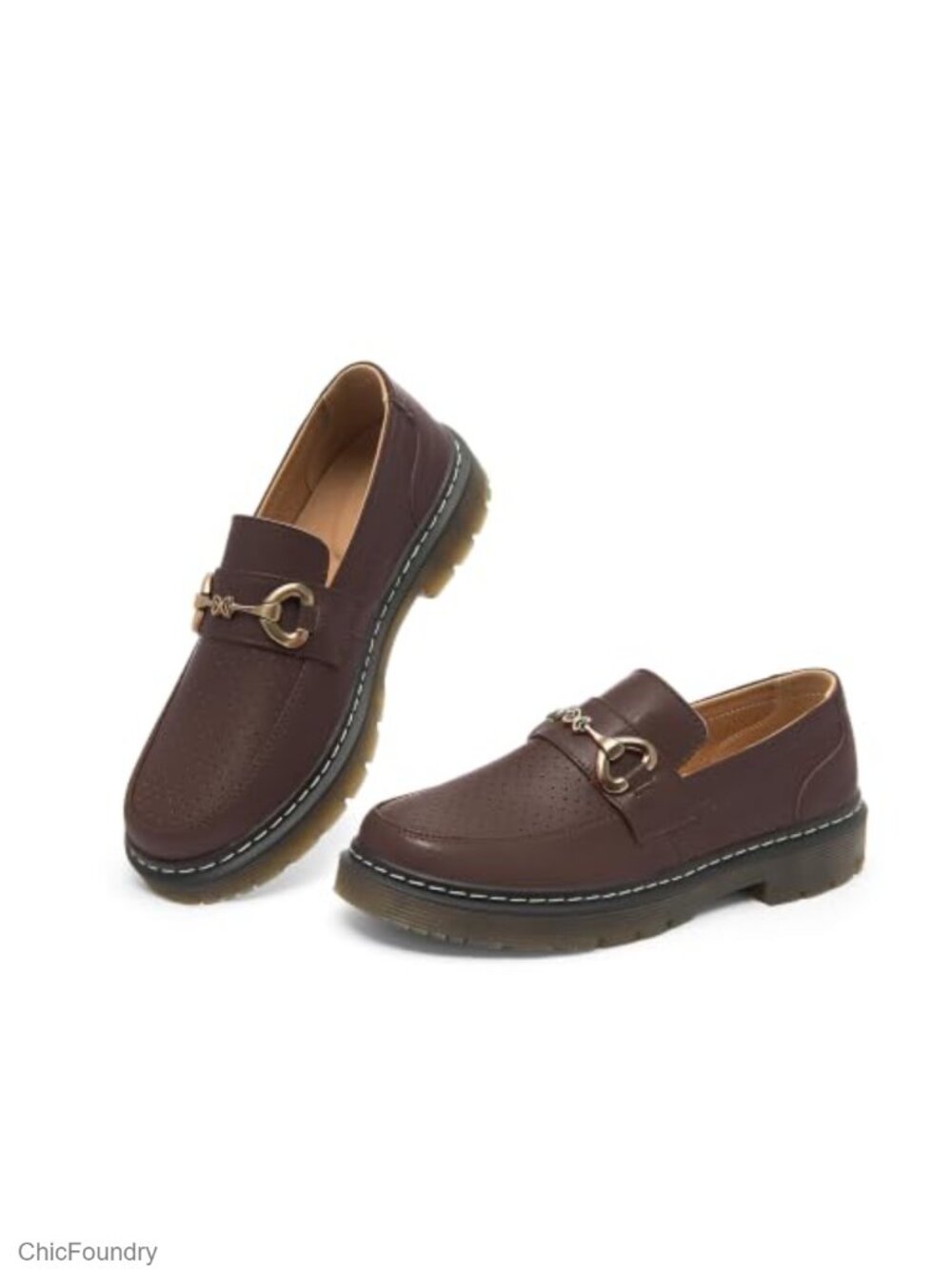 Women's Retro Horsebit Loafers Slip On Breathable Memory Foam Casual Flat